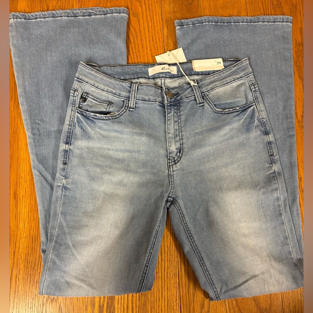 KanCan Light Blue Flare Wide Leg Jeans